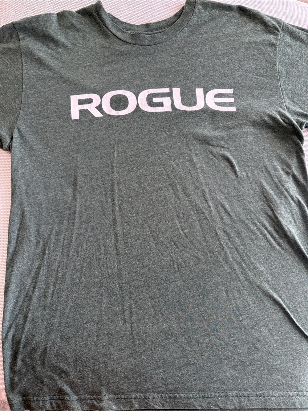 Rogue Men's Dark Gray Tee with White Logo